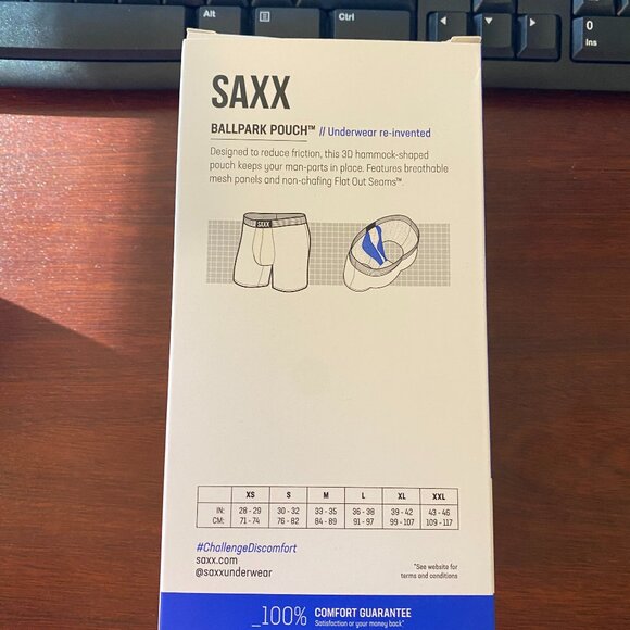 Saxx VIBE 2 pack Christmas Boxer Briefs "Moosletoe & Navy" - Picture 3 of 3